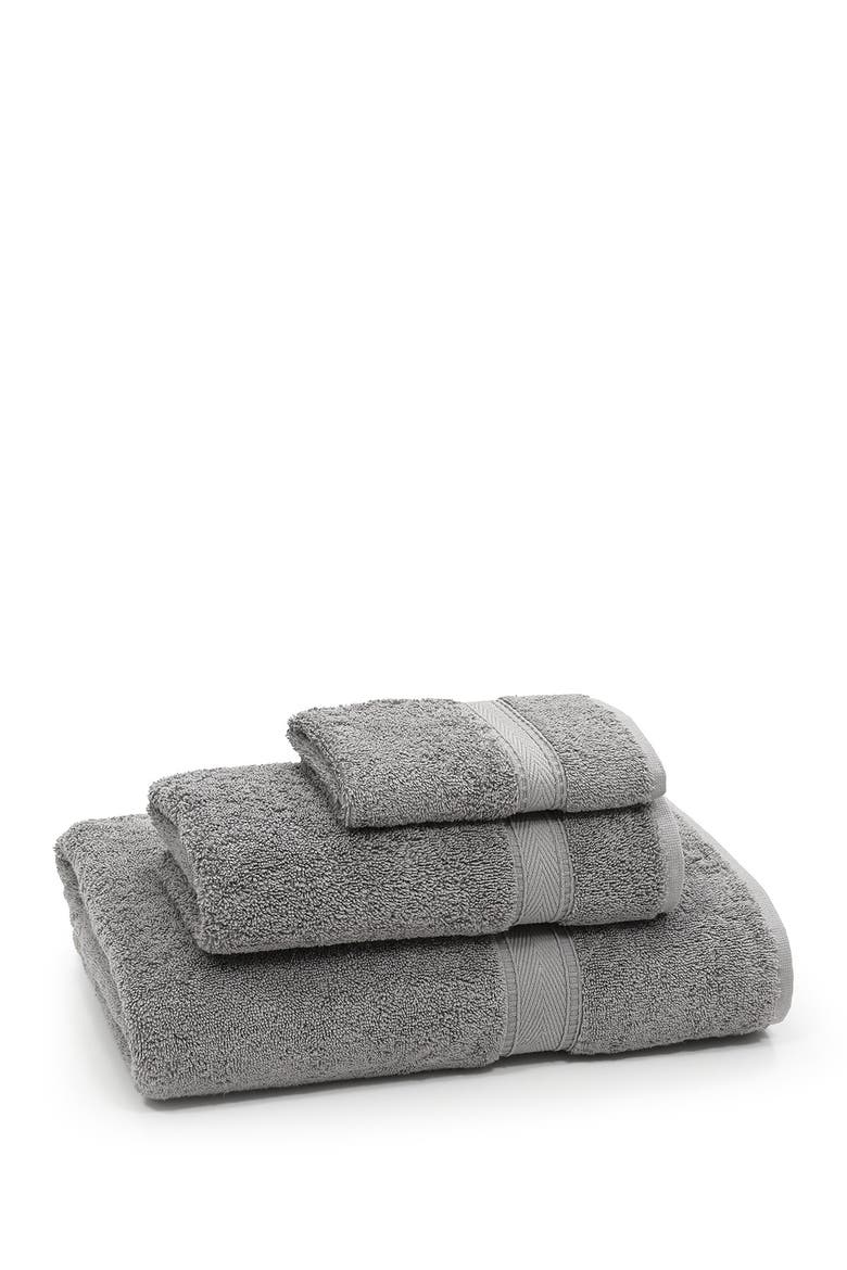 Sinemis Terry 3-Piece Towel Set - Dark Grey, Alternate, color, DARK GREY