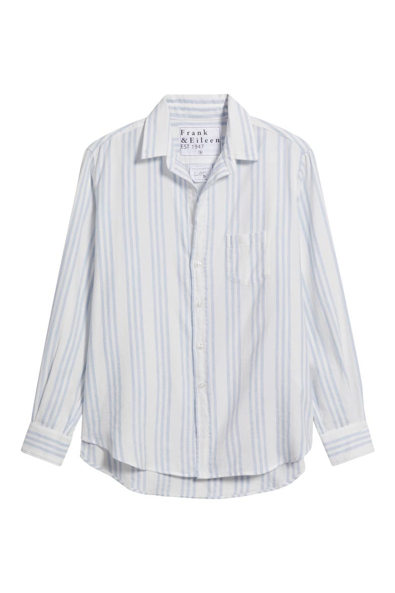 Eileen Relaxed Button-Up Shirt, Alternate, color, MULTI BLUE STRIPE