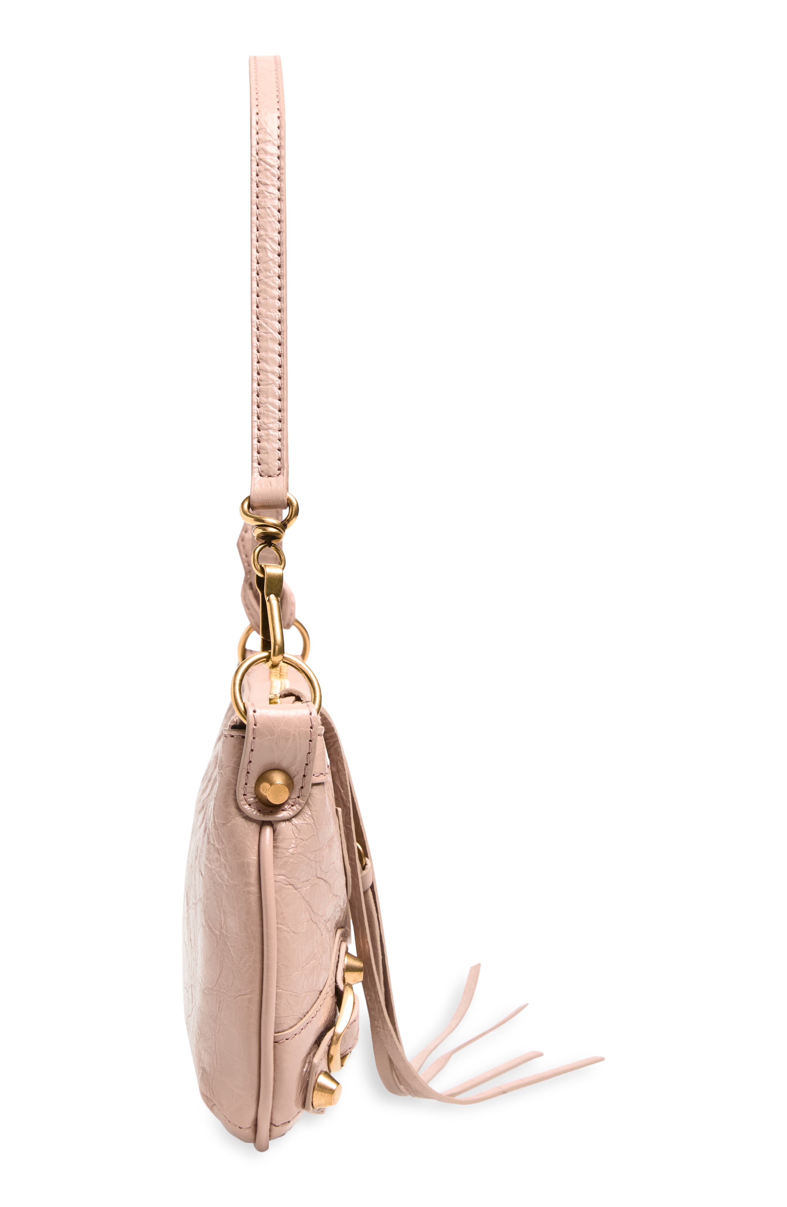 Balenciaga Le City Leather Pouch on a Strap, Alternate, color, 5833 Blush