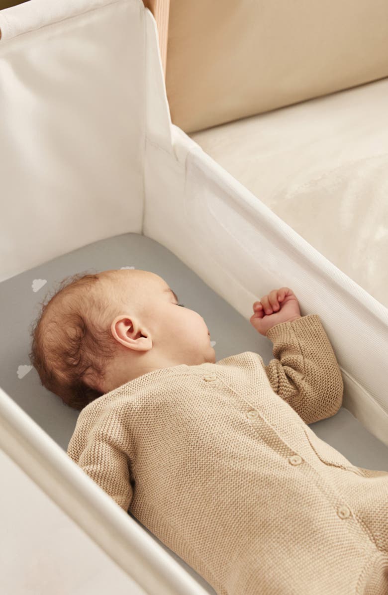 Snüz Assorted 2-Pack Cotton Bassinet Sheets, Alternate, color, Grey/ Cloud