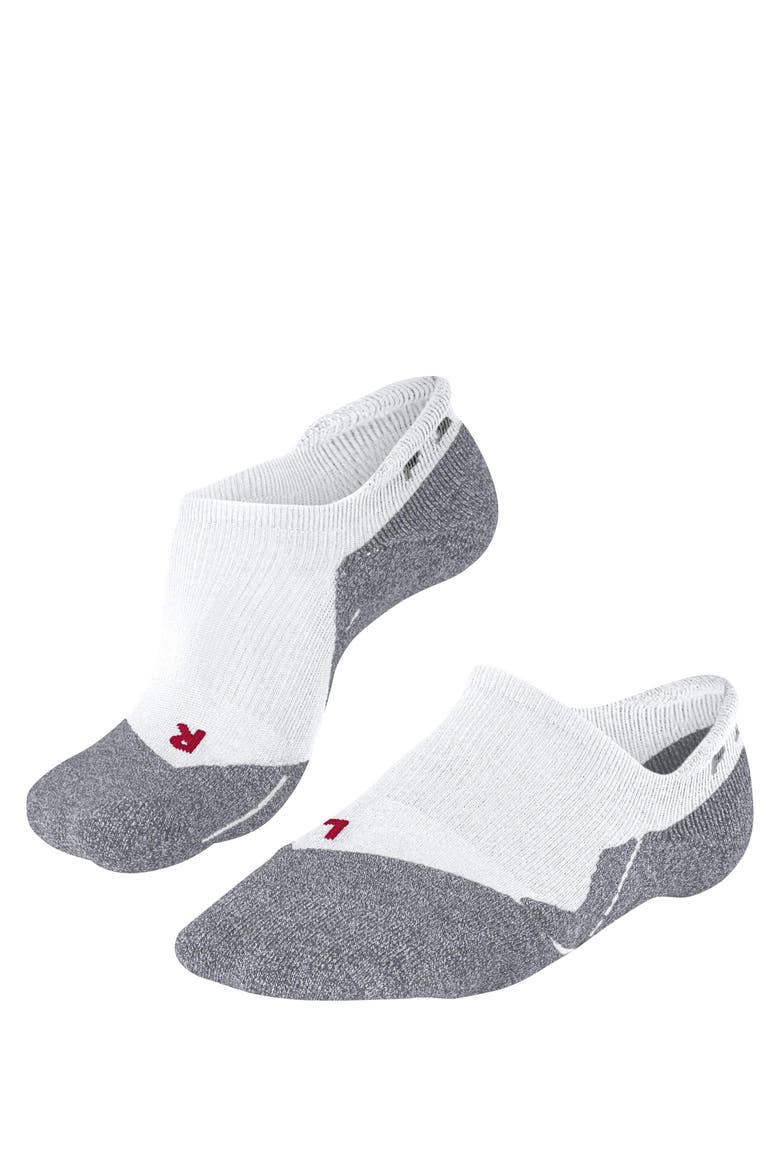 RU3 Comfort Invisible Running Socks, Main, color, White-Mix