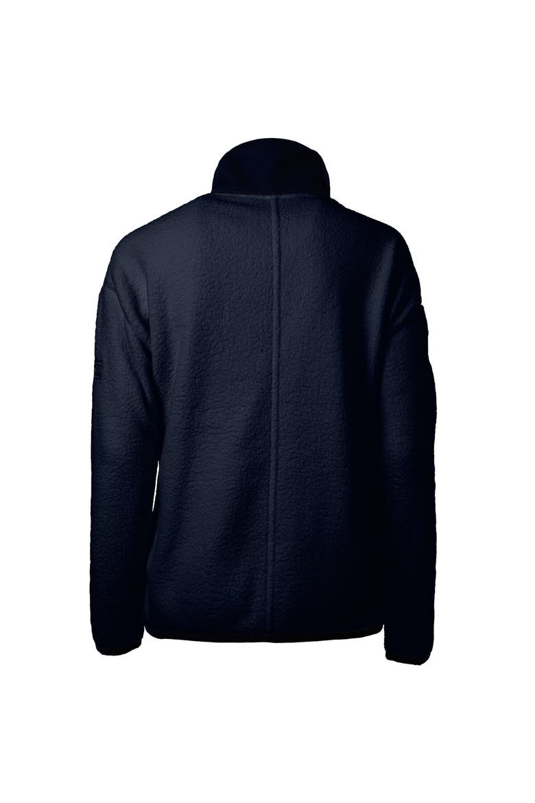 Women's Cutter & Buck Navy New York Giants Americana Cascade Eco Sherpa Fleece Full-Zip Jacket, Alternate, color, Navy