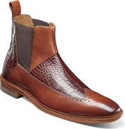 Stacy Adams Garza Leather Wingtip Chelsea Boot