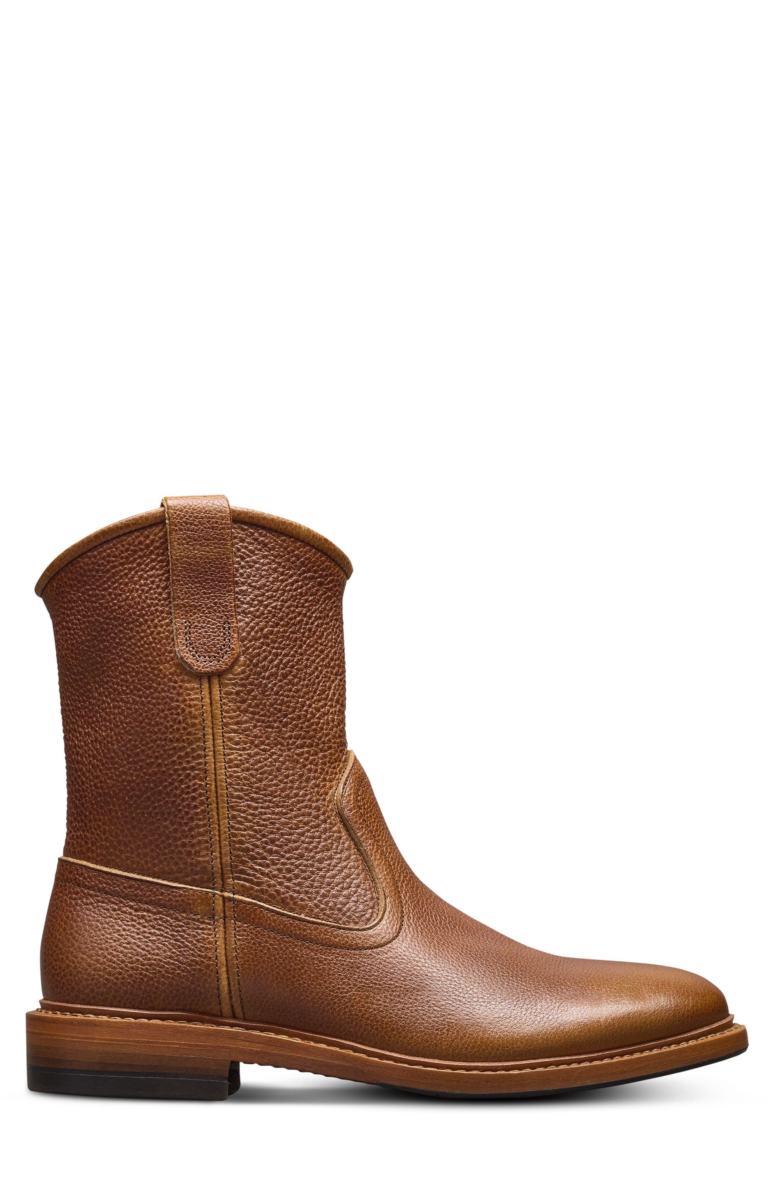 Allen Edmonds Dallas Low Western Boot, Alternate, color, Brown