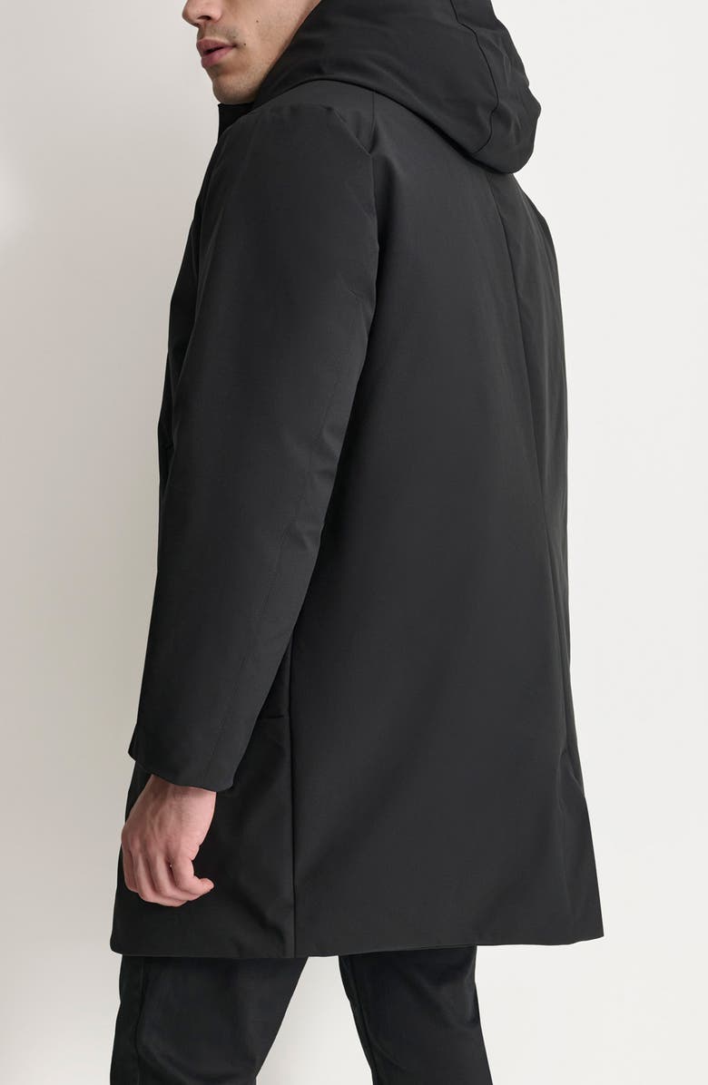 DKNY Stretch Arctic Hooded Jacket, Alternate, color, Black