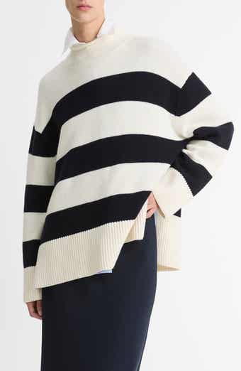 Vince Stripe Merino Wool & Cotton Sweater