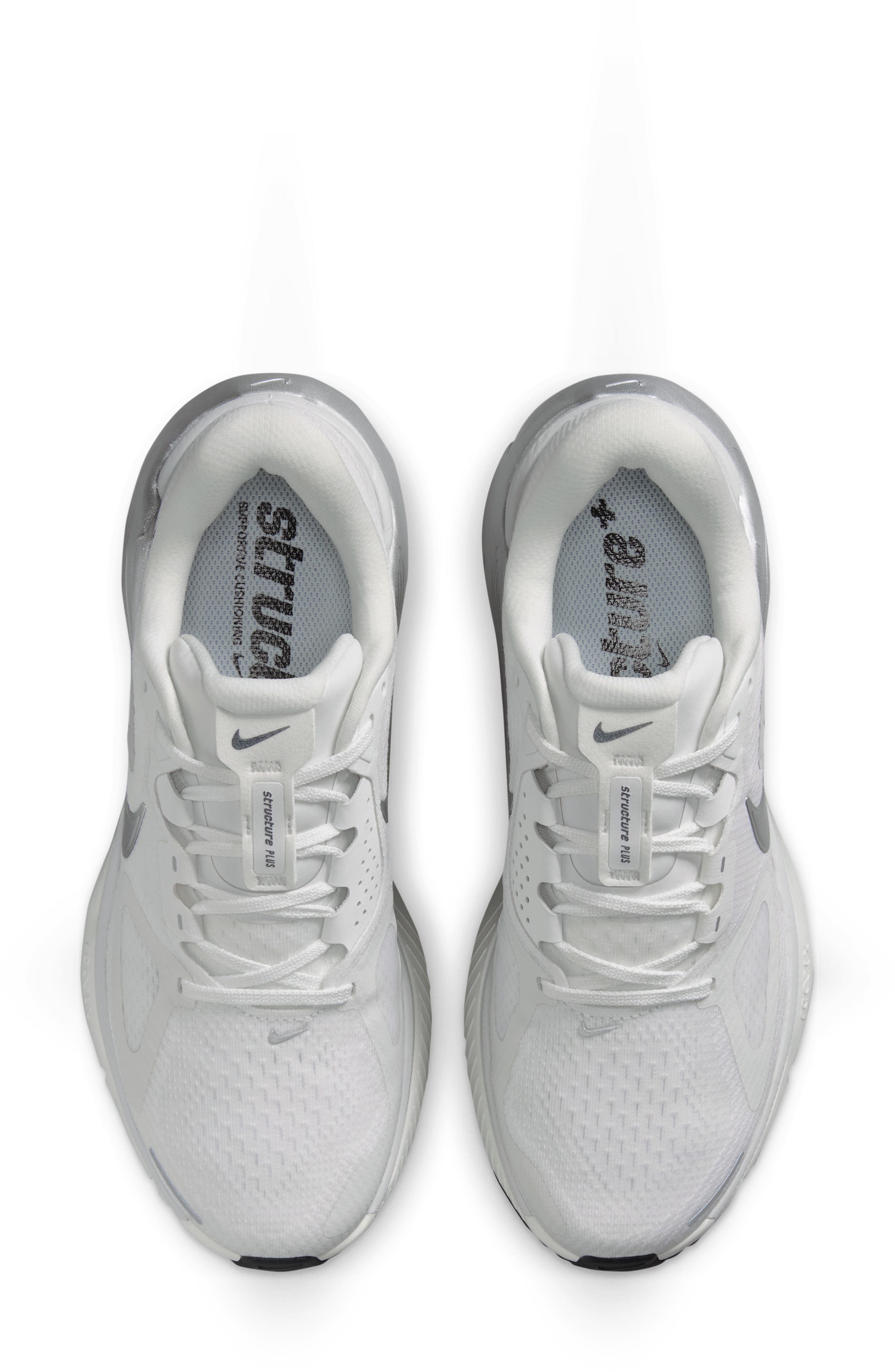 Structure Plus Running Shoe, Alternate, color, WHITE/ DUST/ SAIL/ SILVER