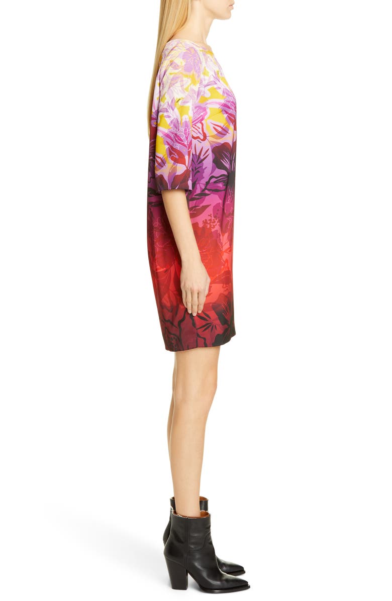 Fuzzi Dégradé Floral Shift Minidress, Alternate, color,