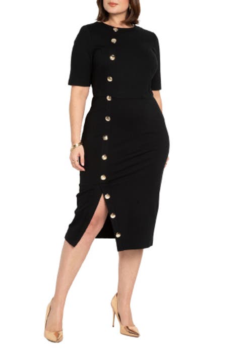 Button Front Workwear Dress (Plus Available)