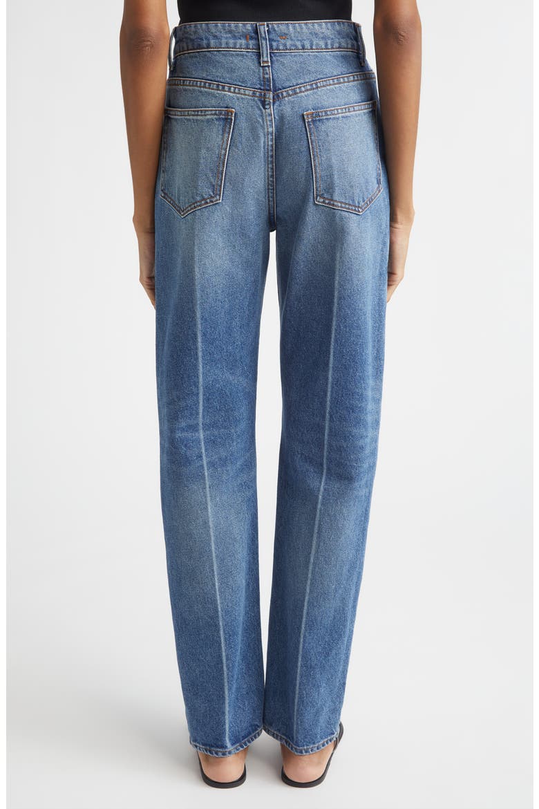Noon High Waist Straight Leg Jeans, Alternate, color, SALT W CREASE