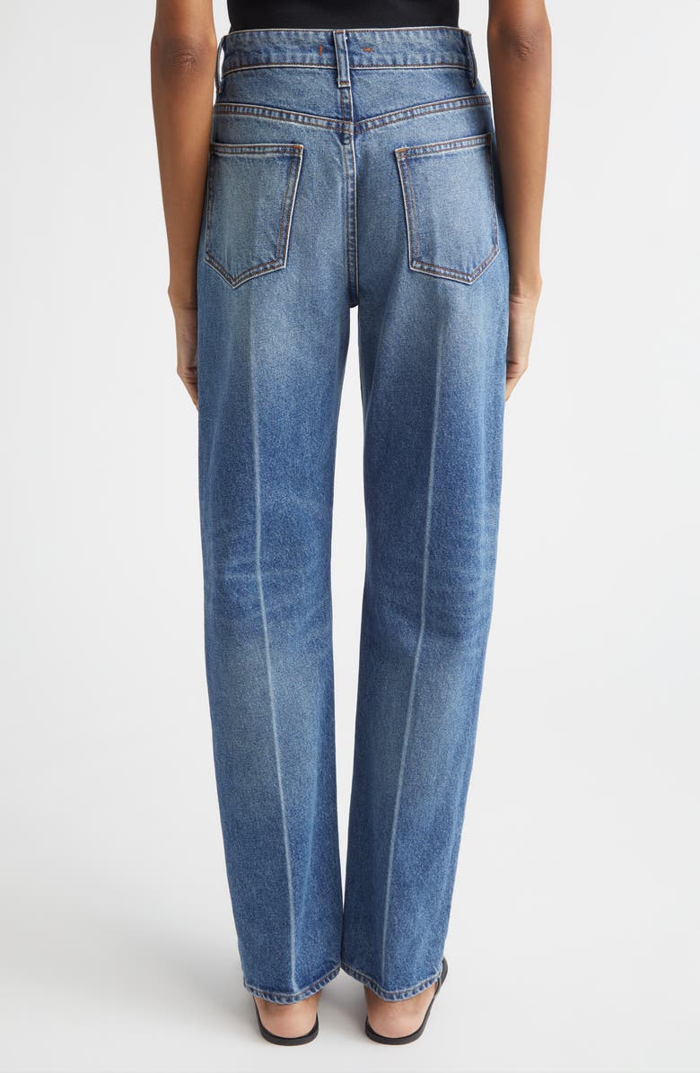 OSSOU Noon High Waist Straight Leg Jeans, Alternate, color, Salt W Crease