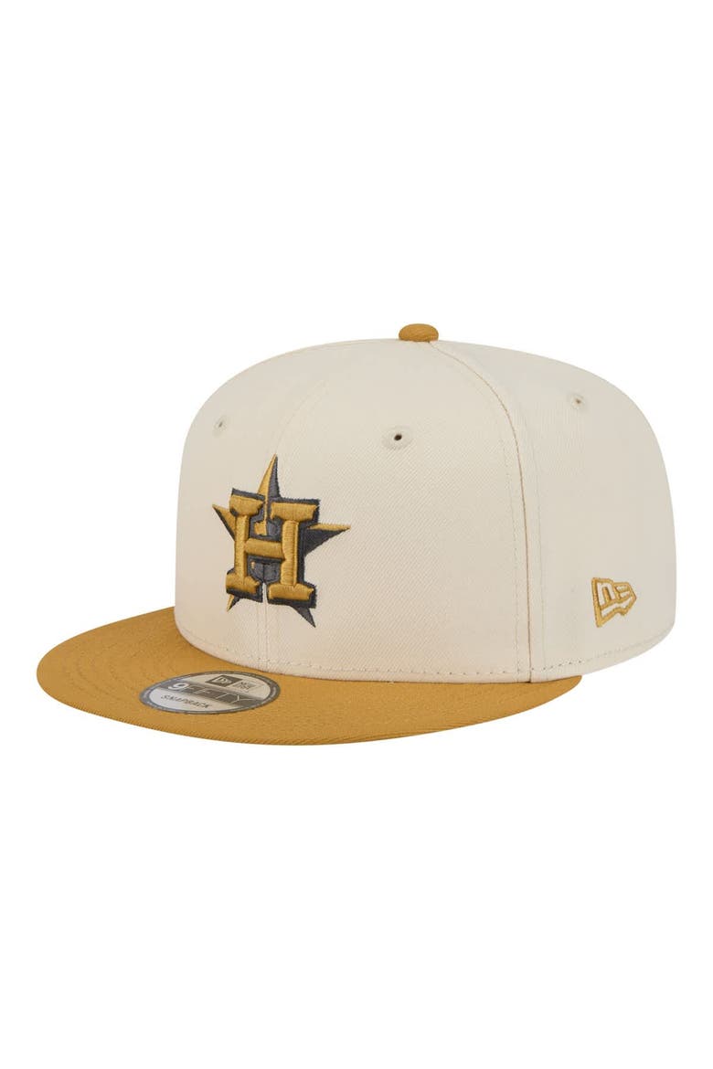 Men's New Era Light Beige/Khaki Houston Astros Two-Tone Color Pack 9FIFTY Snapback Hat, Main, color, Light Beige