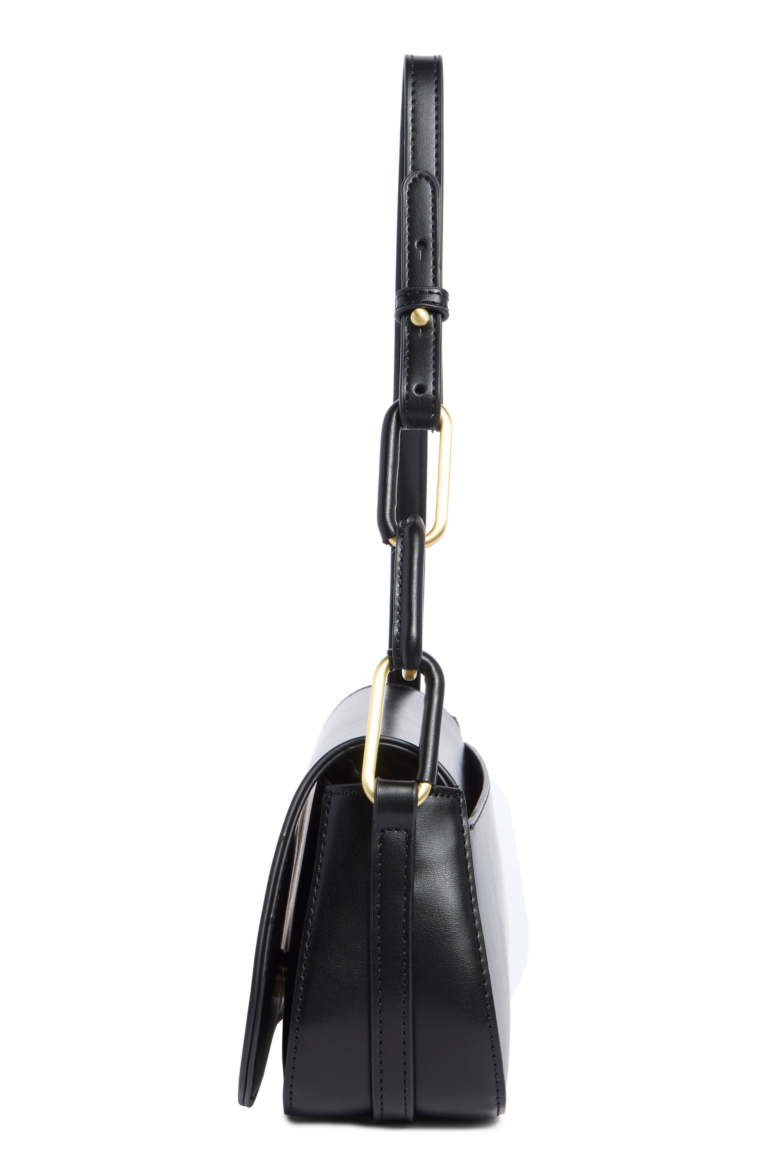 Covered Rings Shoulder Bag, Alternate, color, BLACK