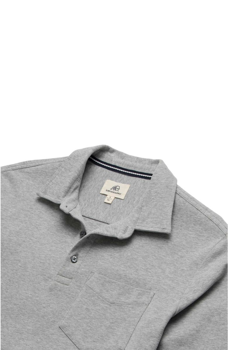 Surfside Supply Co. Cary Fleece Polo, Alternate, color, Heather Grey