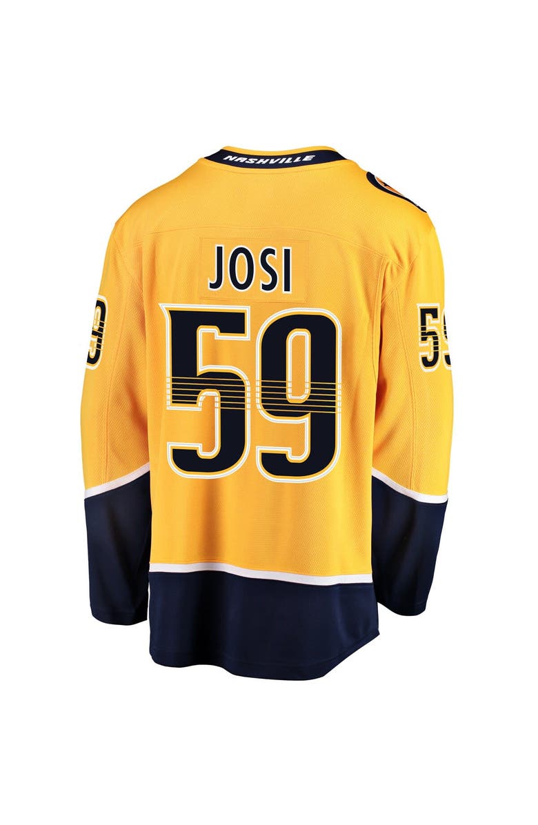 FANATICS Men's Fanatics Branded Roman Josi Gold Nashville Predators Breakaway Player Jersey, Alternate, color, 