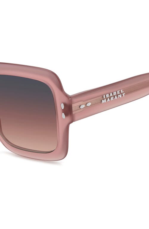 Isabel Marant Oversized Square Acetate Sunglasses In Pink/grey Fuchsia