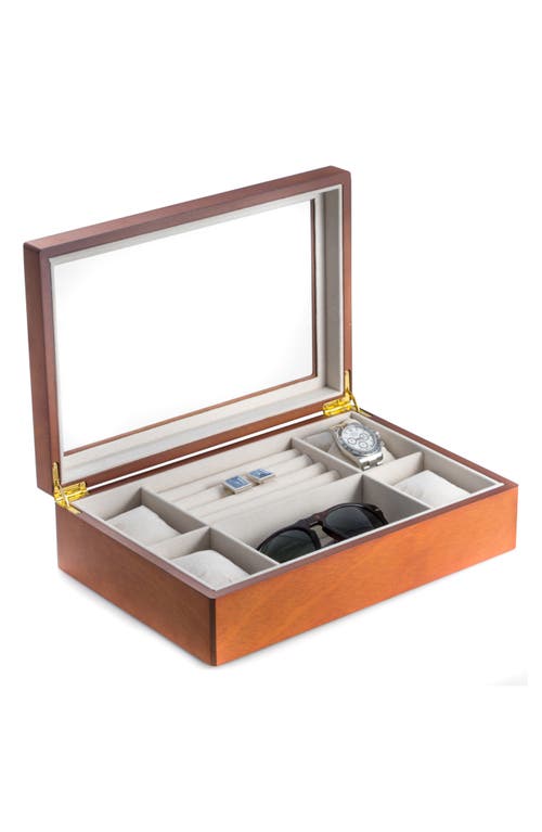 Bey-berk Cherry Wood Watch Case In No Color