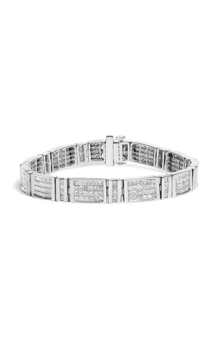Haus of Brilliance 14K White Gold 7.0 Cttw Diamond Rectangular Link Tennis Bracelet, Main, color, White