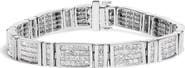 Haus of Brilliance 14K White Gold 7.0 Cttw Diamond Rectangular Link Tennis Bracelet