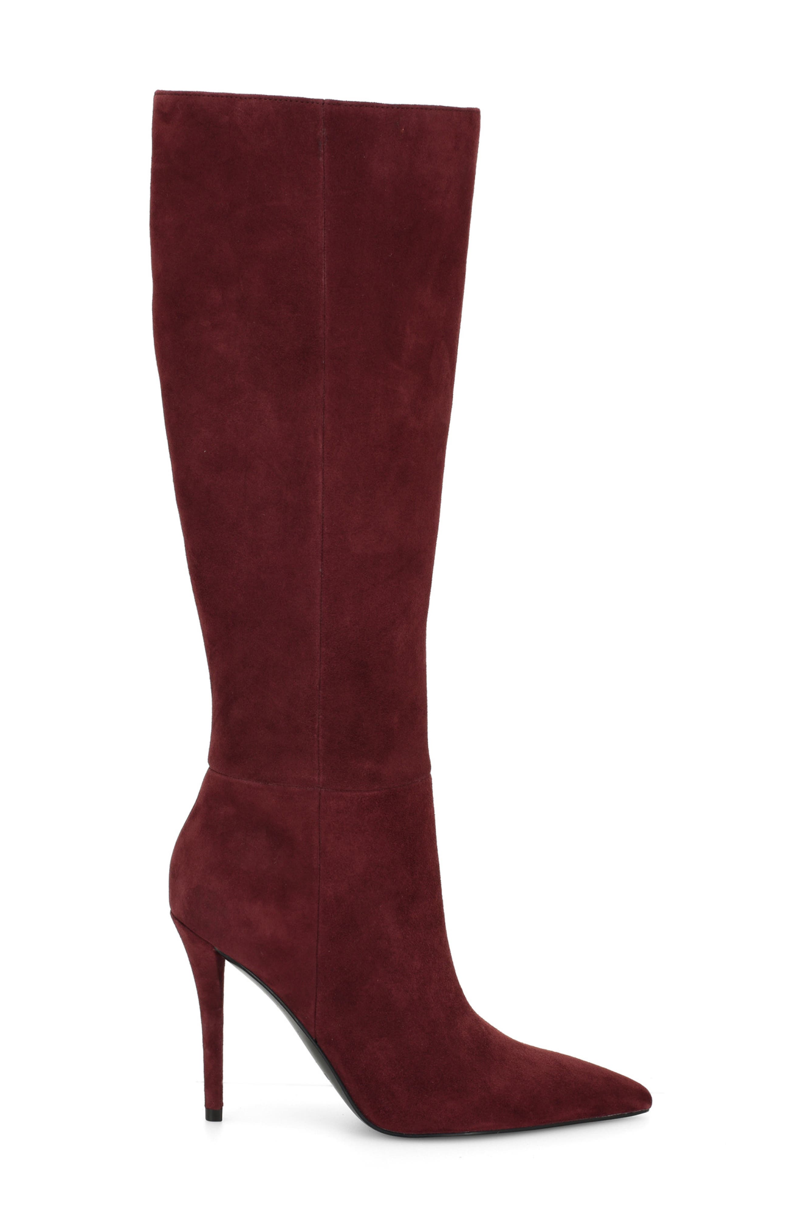 Cherri Faux Leather Knee High Boot, Alternate, color, DARK RED
