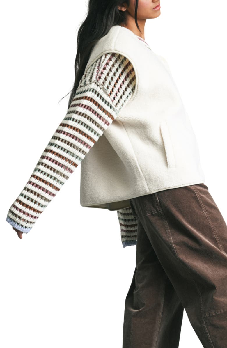 WISHLIST Faux Shearling Vest, Alternate, color, Vanilla