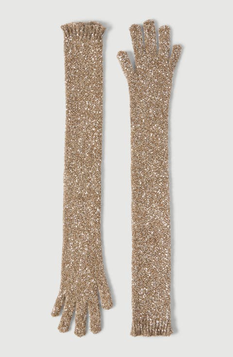 Dazzling Texture Knit Gloves