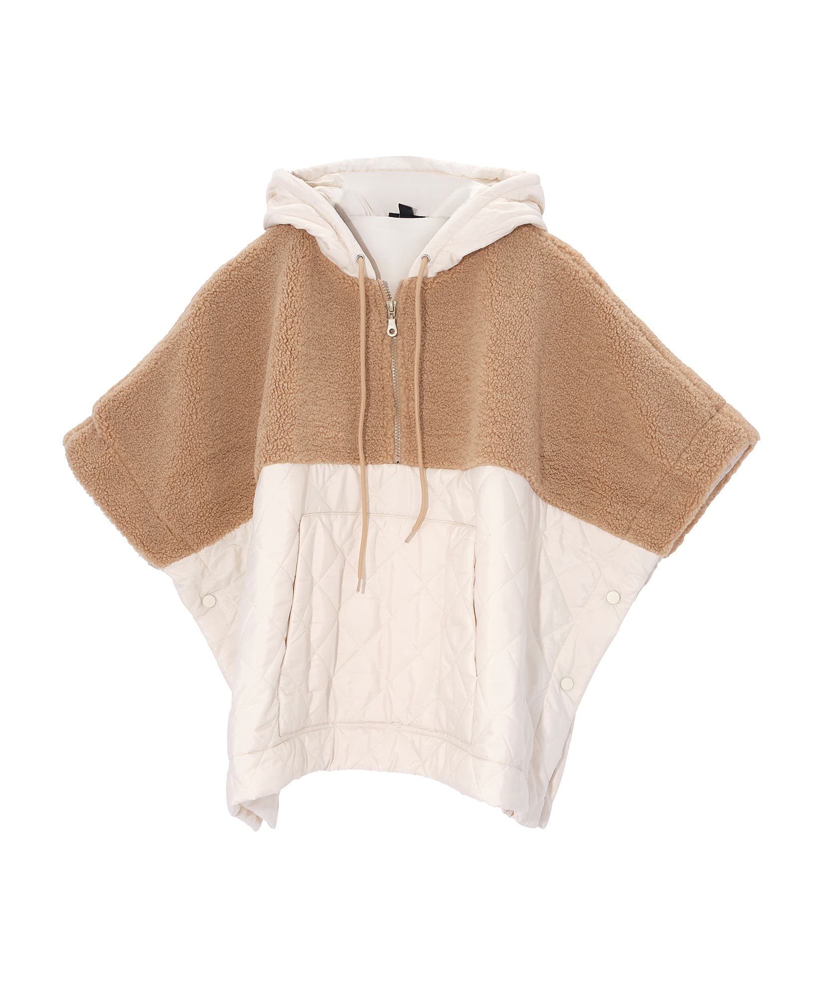 Combo Quilted Hooded Poncho - image 3