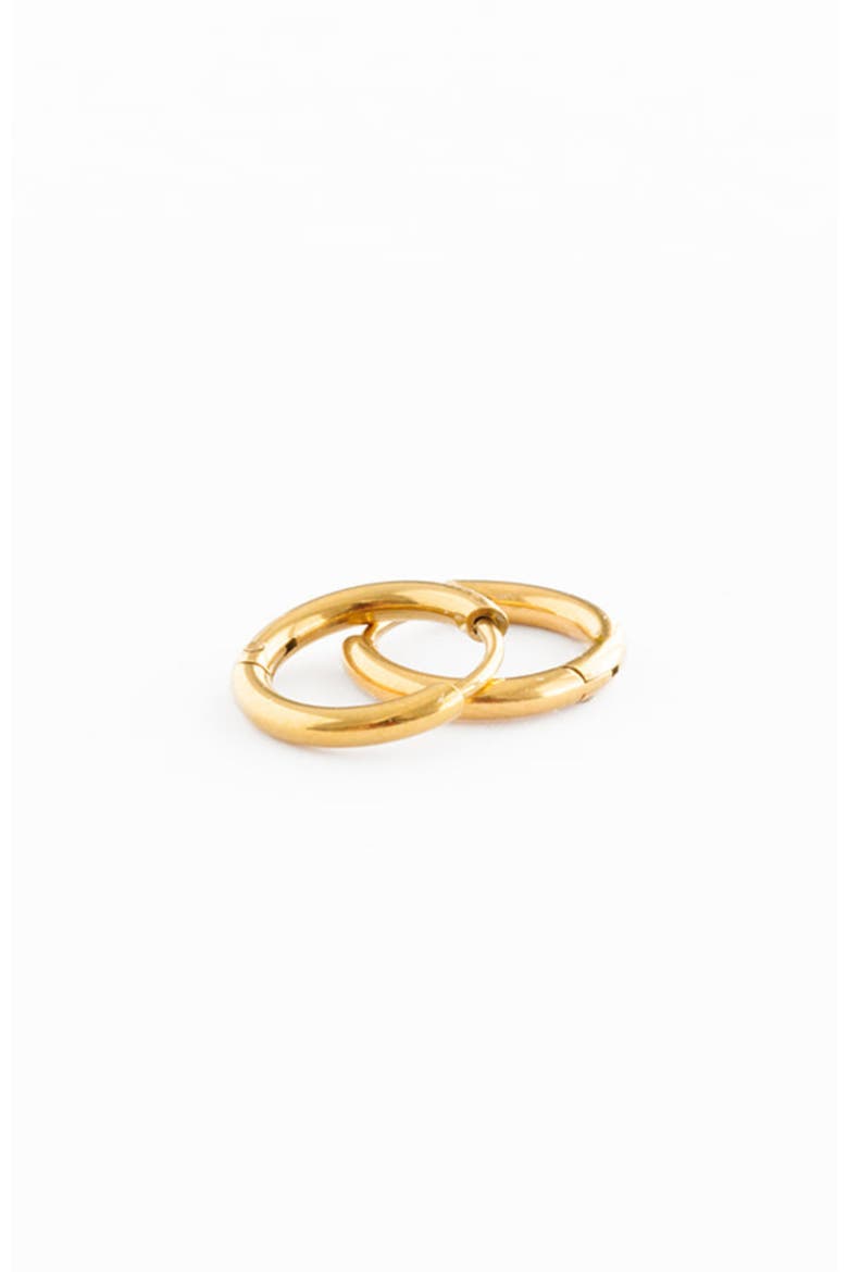 Thin Gold Hoop 8mm Earrings, Alternate, color, Gold