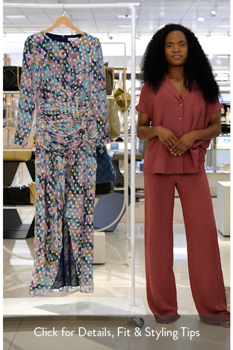 Romera Metallic Floral Print Gown video