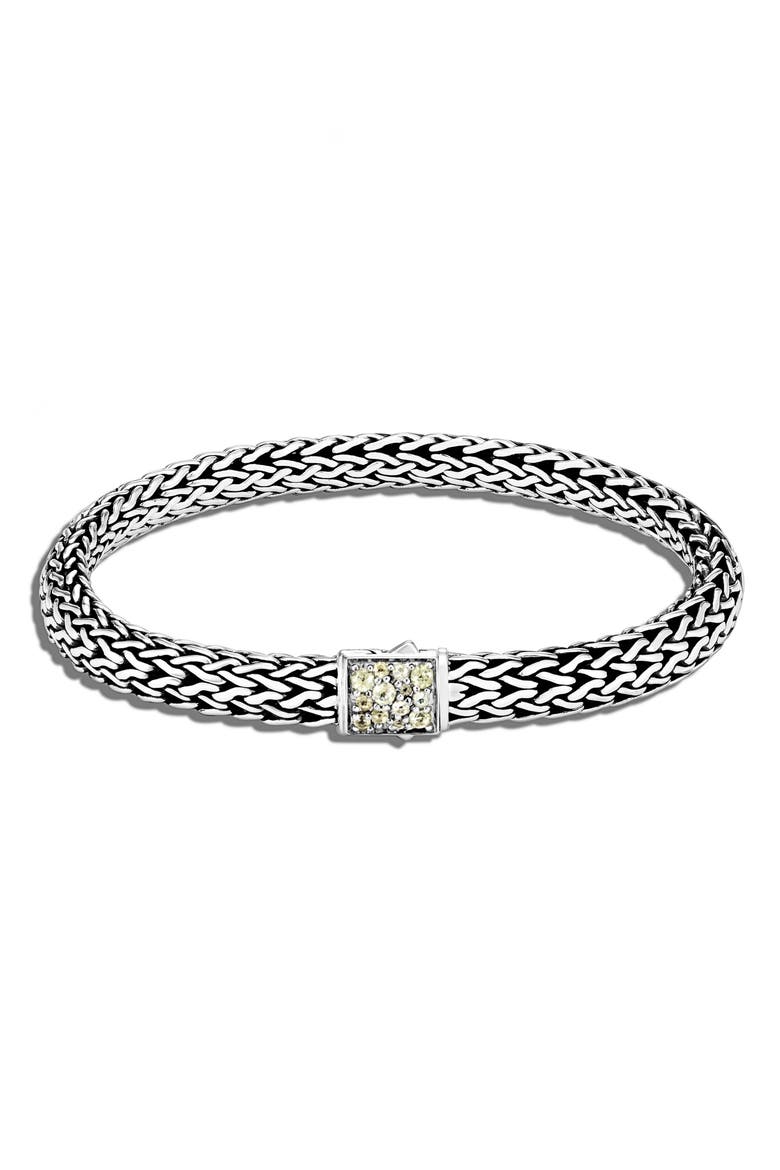 Classic Chain Reversible 6.5mm Bracelet, Main, color, METALLIC SILVER