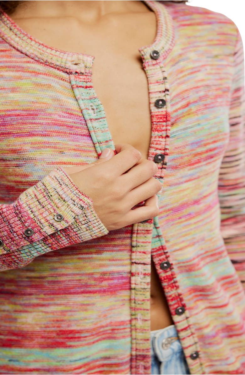 Free People Harmony Space Dye Cardigan, Alternate, color, 