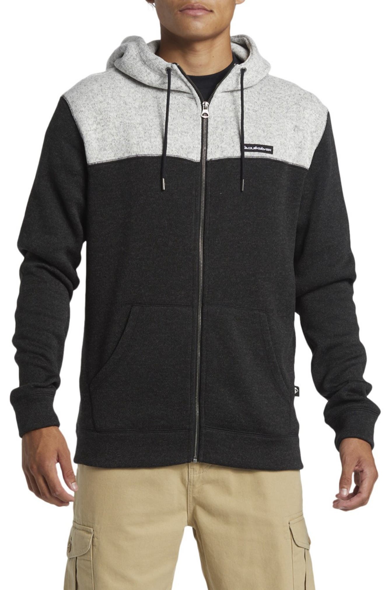 Quiksilver Keller Colorblock Fleece Lined Zip Hoodie