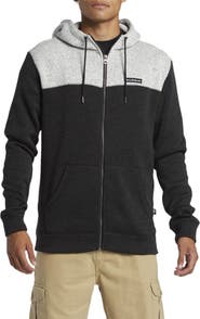 Quiksilver Keller Colorblock Fleece Lined Zip Hoodie