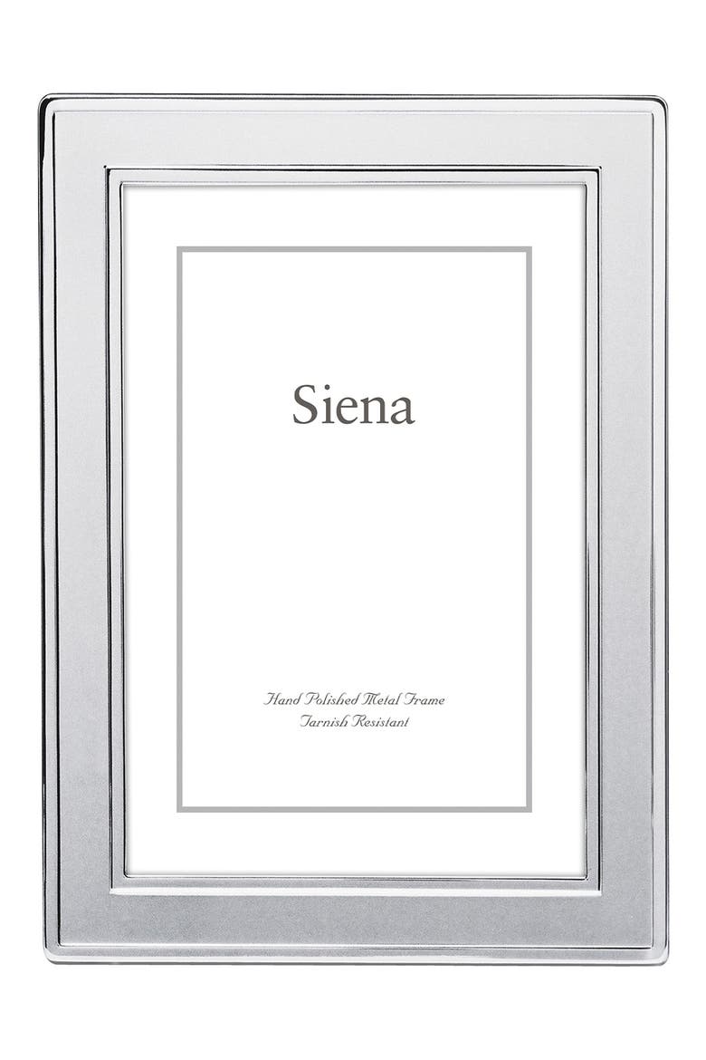 Double Border 8 x 10-Inch Picture Frame, Main, color, SILVER
