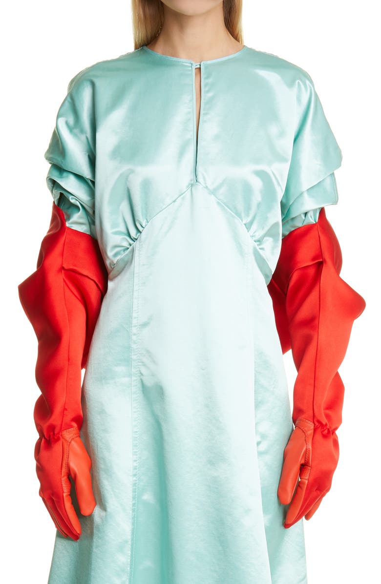 Meryll Rogge Gloved Double Satin Bolero, Main, color,