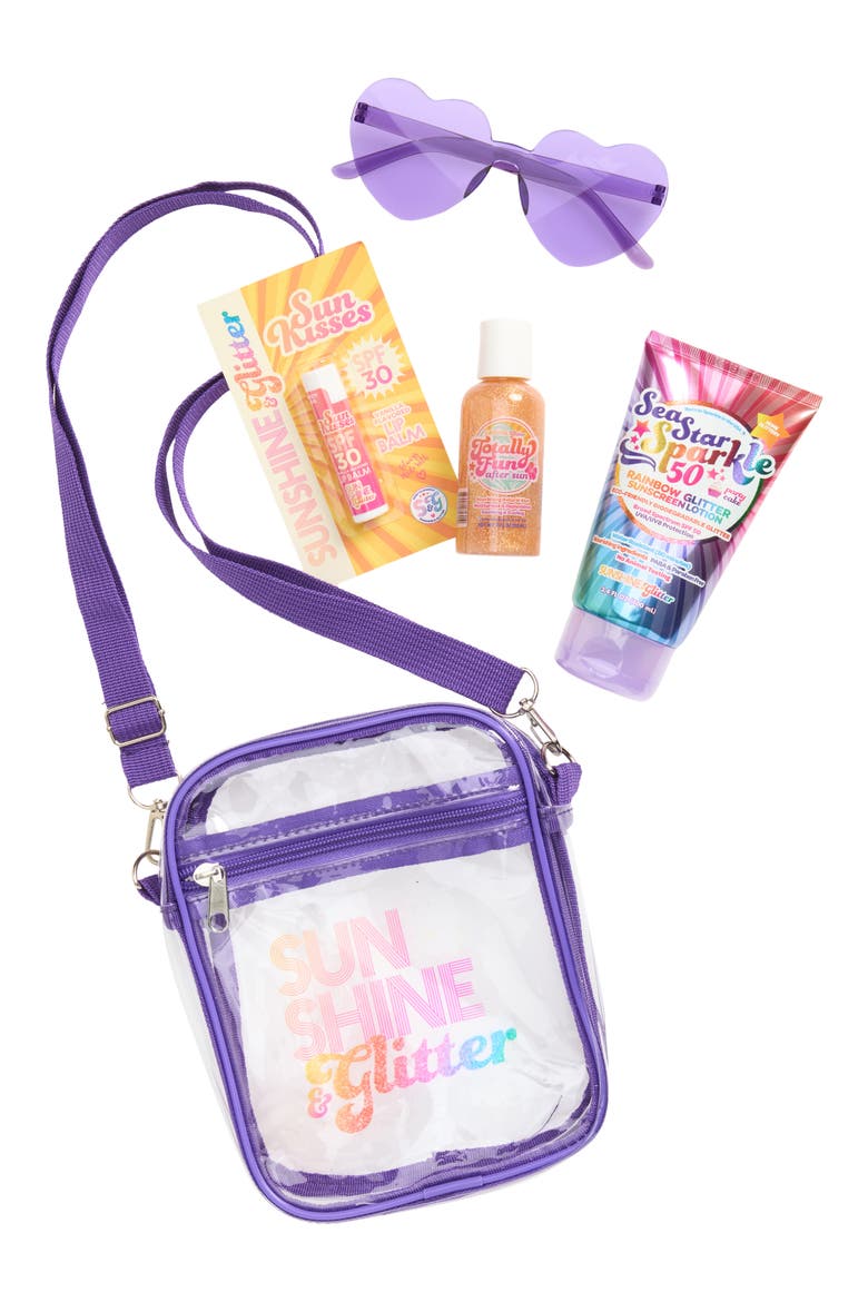 Glam On The Go Party Cake SPF Gift Set, Main, color, PURPLE