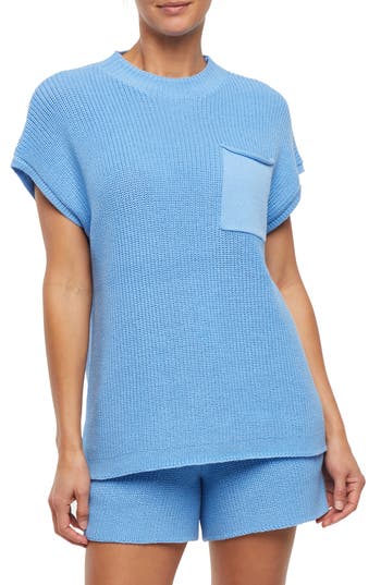 Three Dots Michaela Pocket Knit T-shirt