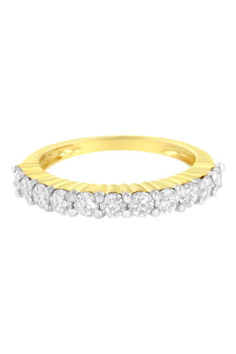 IGI Certified 10K Gold 1.0 Cttw Diamond Fluted Band Wedding Ring, Alternate, color, Yellow Gold