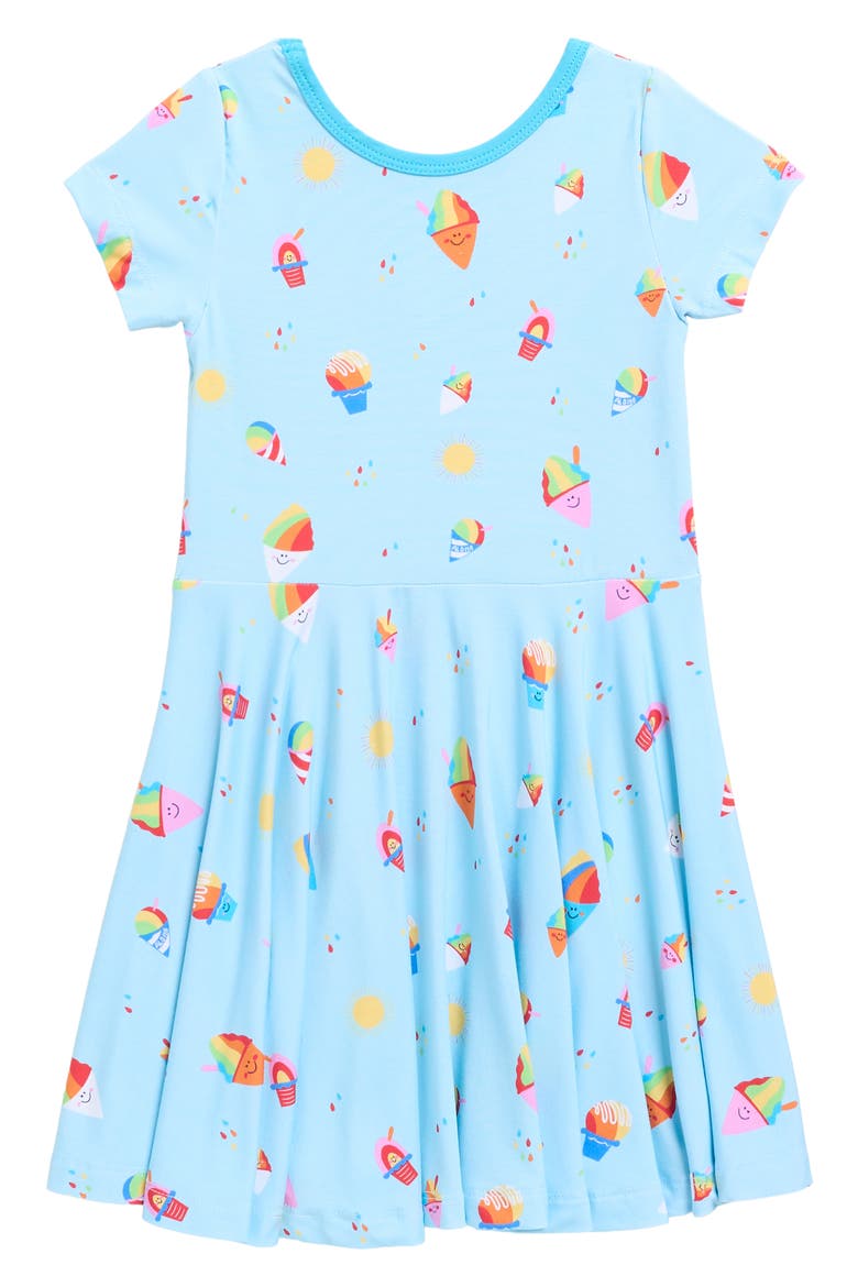 Kids' Rainbow Shave Ice Knit Dress, Alternate, color, BLUE