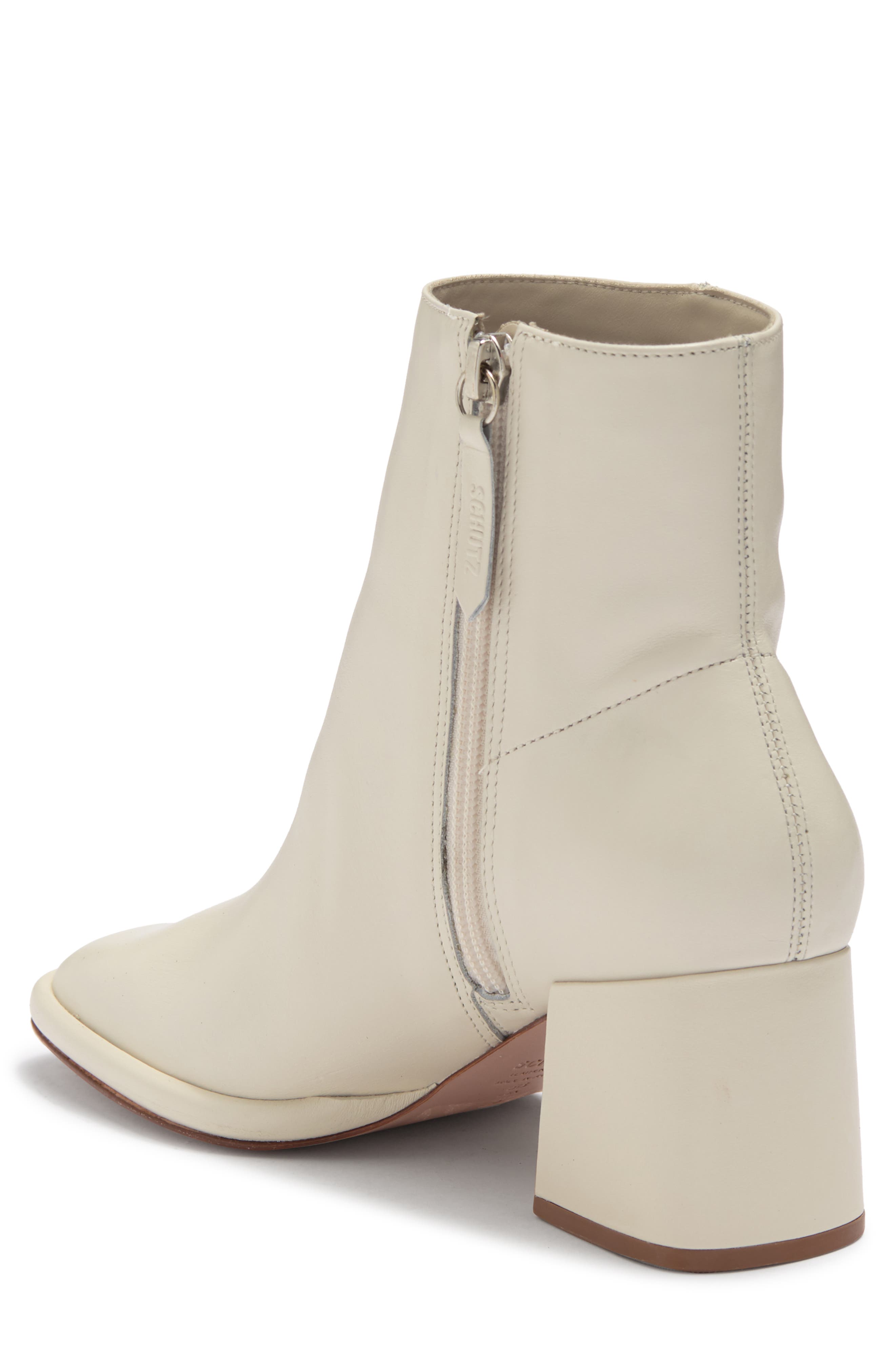 Schutz Mariane Leather Block Heel Zip Boot, Alternate, color, 