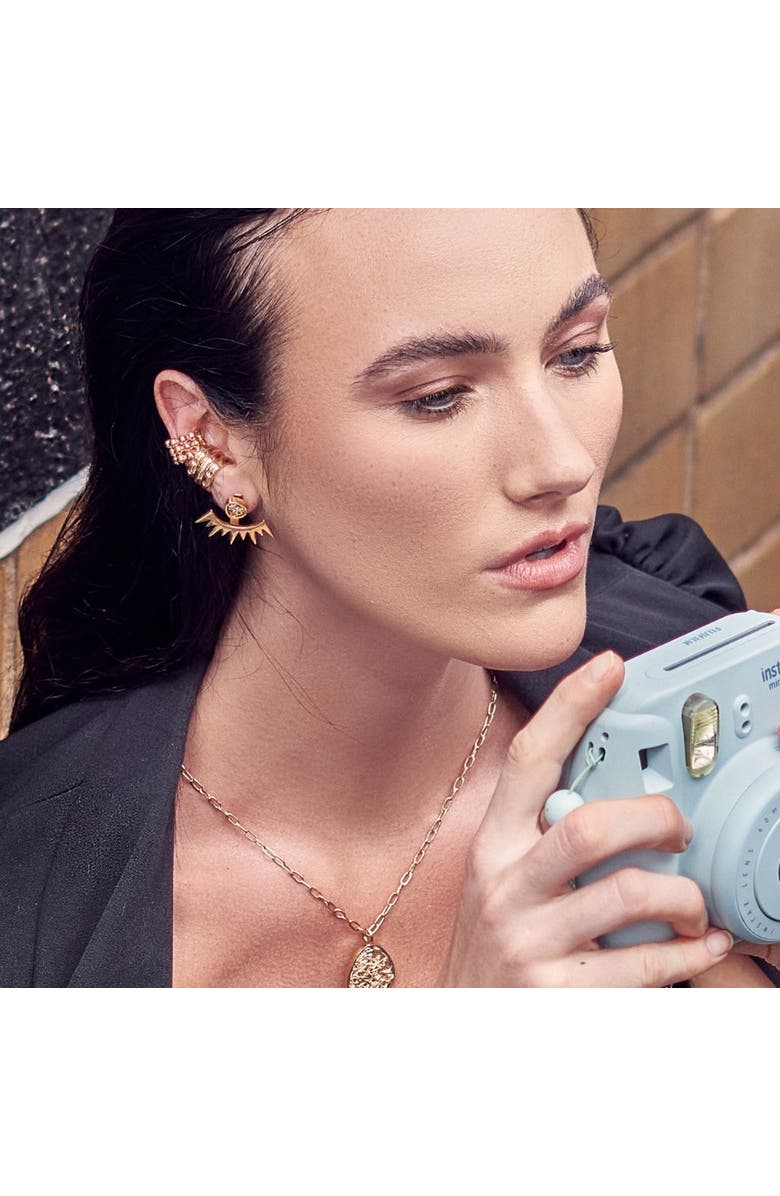 Daniela Millan Jewelry Art Stud Earrings With Ear Jackets, Alternate, color, Gold