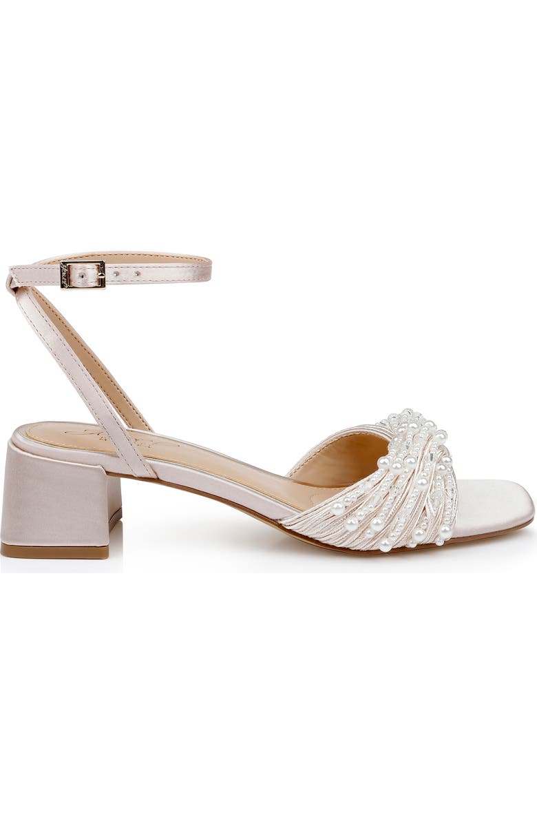 Jewel Badgley Mischka Fallon Ankle Strap Sandal, Alternate, color, Champagne Satin