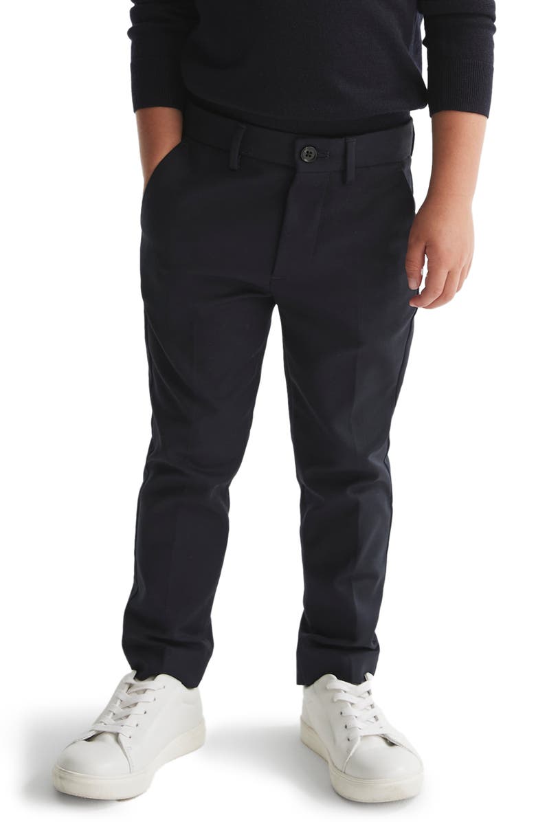 Reiss Kids' Eastbury Sr. Straight Leg Stretch Cotton Pants, Alternate, color, Navy