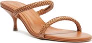 Schutz Taliah Woven Strap Kitten Heel Slide Sandal