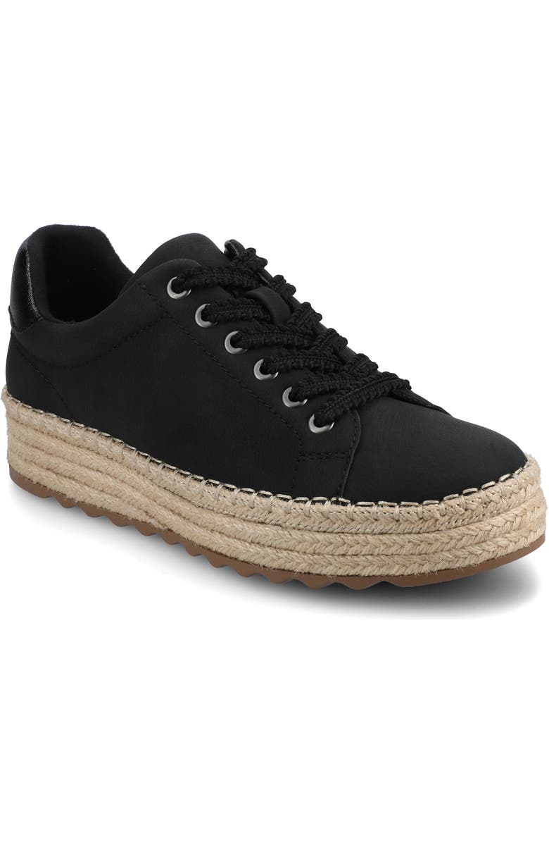 Journee Collection Cosima Espadrille Sneaker, Main, color, Black/Graphite