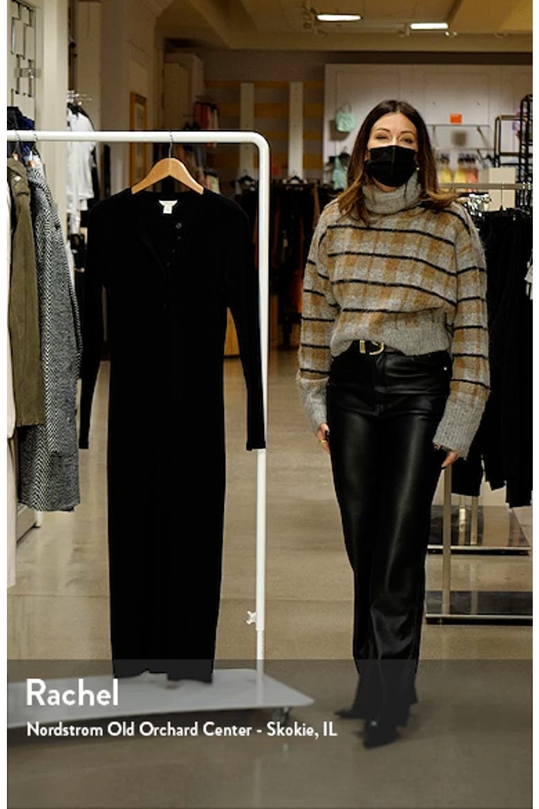 Split Neck Long Sleeve Cotton Blend Dress video