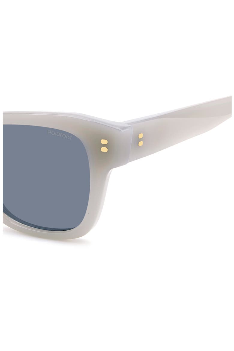 51mm Polarized Cat Eye Sunglasses, Alternate, color, WHITE/ BLUE PZ