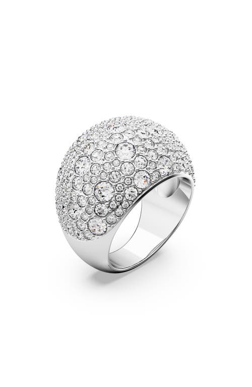 Swarovski Sublima Cocktail Ring In White Gold