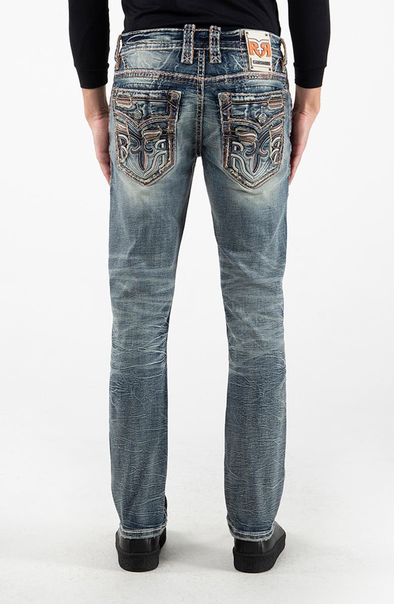 Rock Revival Alternative Rip & Repair Straight Leg Stretch Jeans, Alternate, color, 