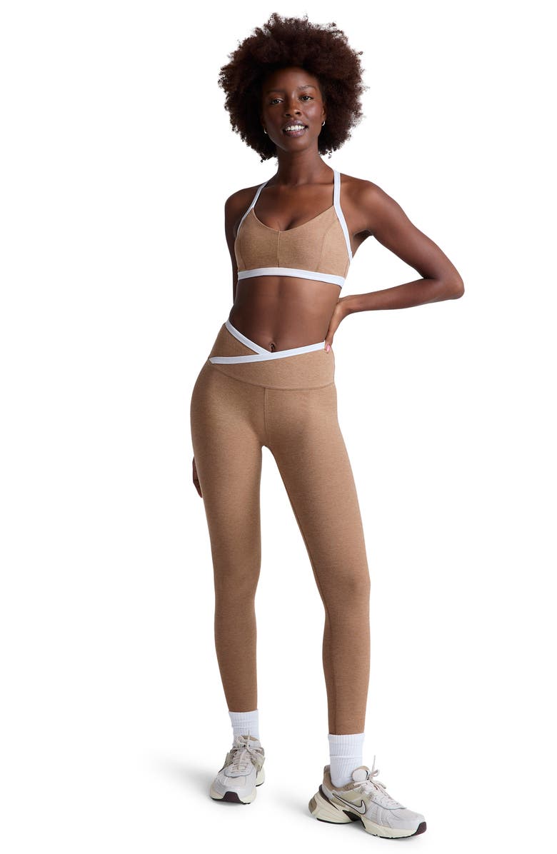 Beyond Yoga Spacedye Outlines High Waist Midi Leggings, Alternate, color, Desert Sand/ Cloud White